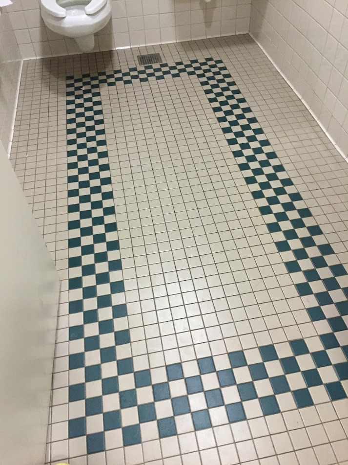 Bathroom small tile before