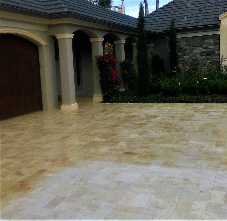 Natural stone before after combo