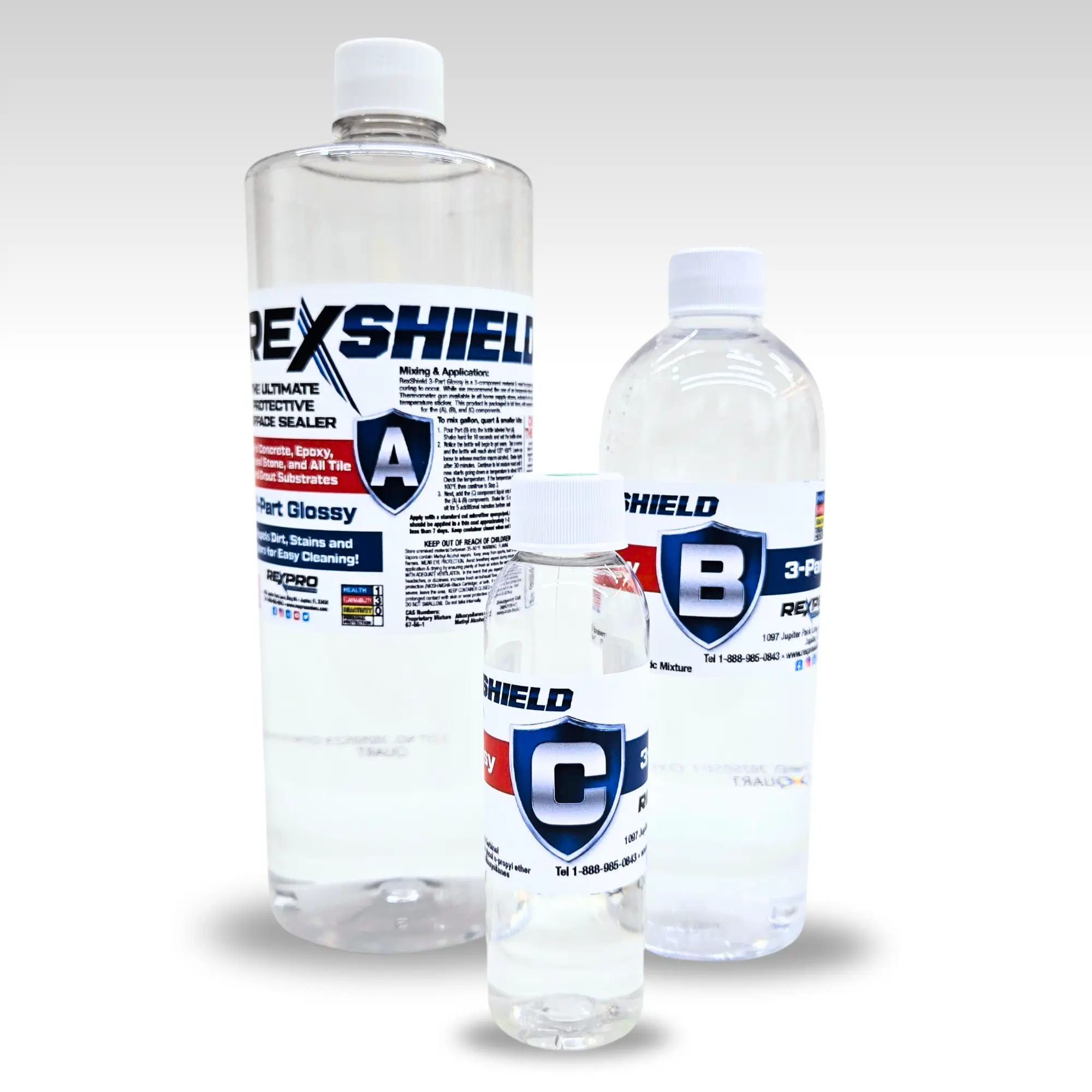 3-Part Glossy Quart Bottle Image