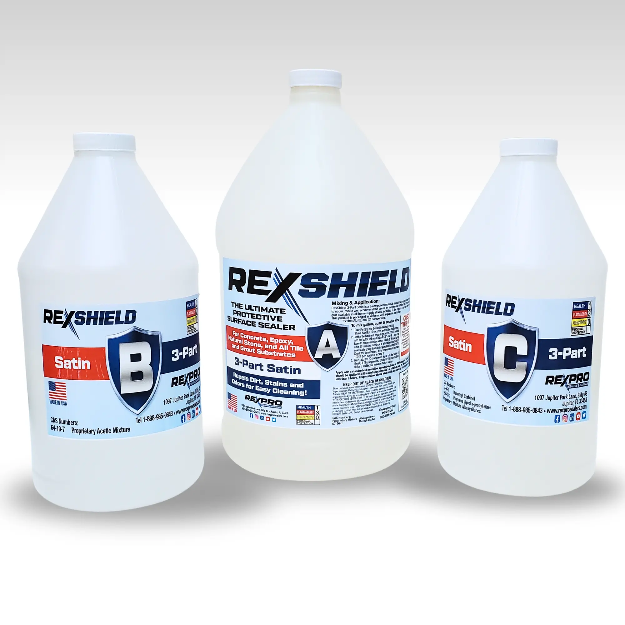 3-Part Satin Gallon Bottle Image