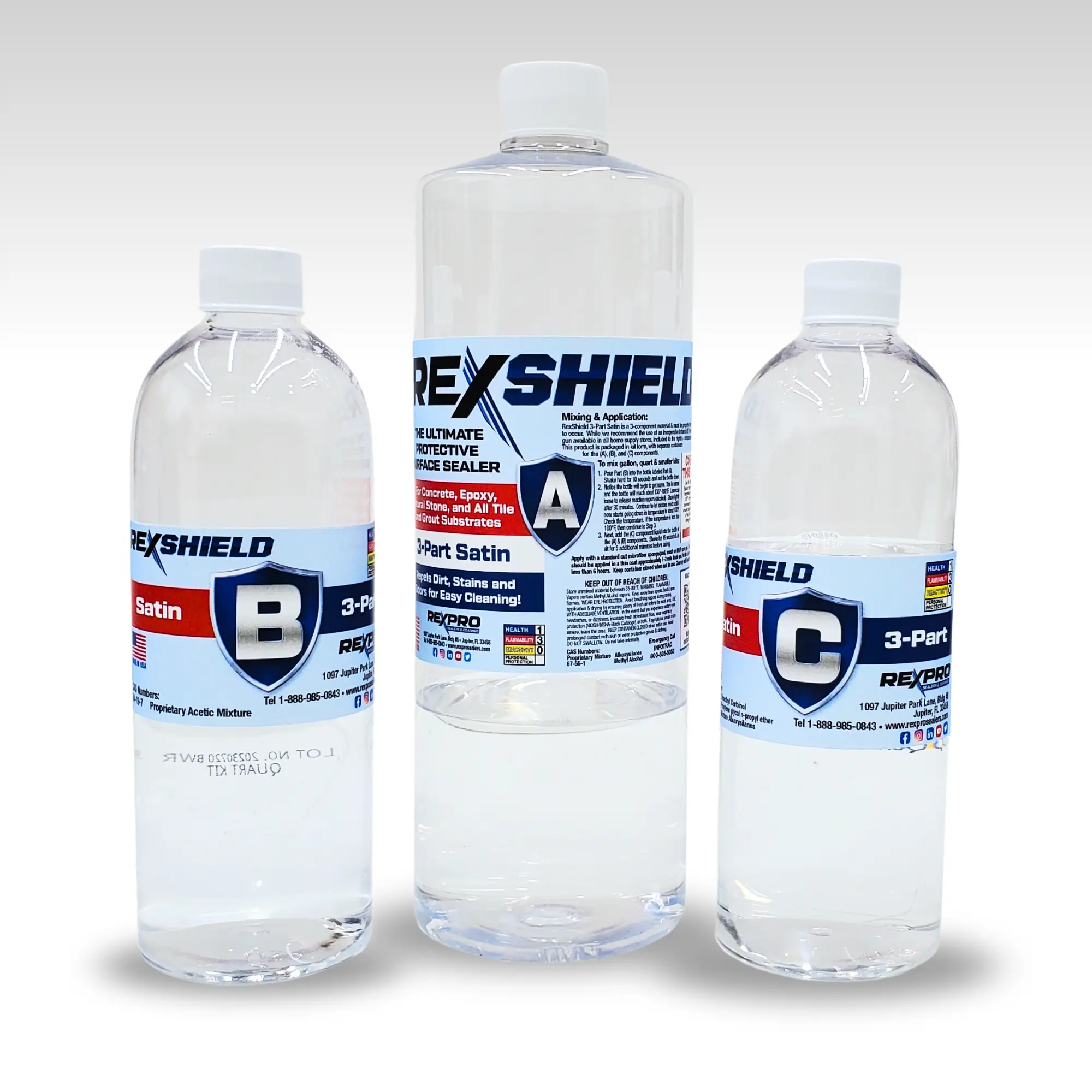 3-Part Satin Quart Bottle Image