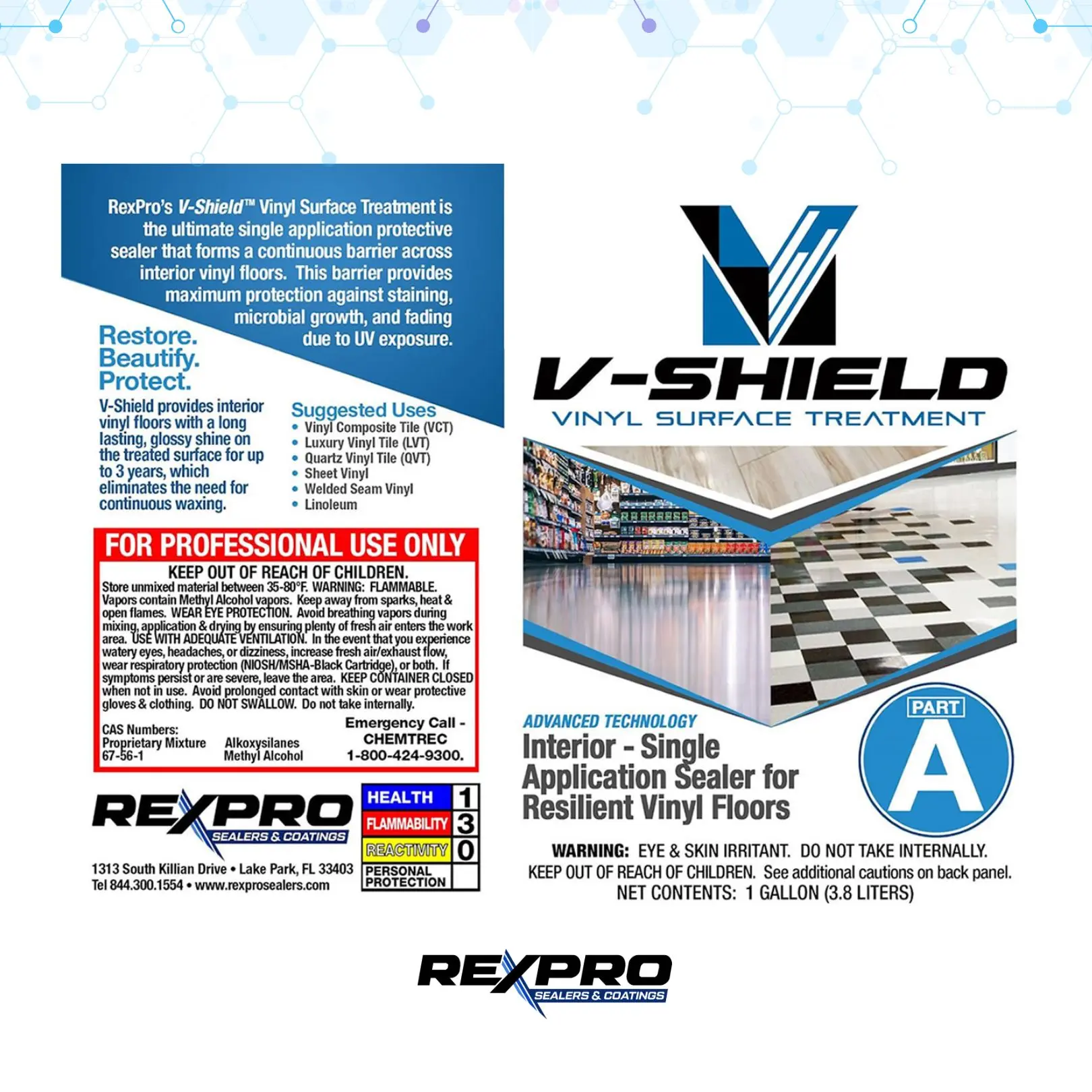 RexPro - V-Shield - Vinyl Sealer Vinyl Floors Vinyl Surfaces