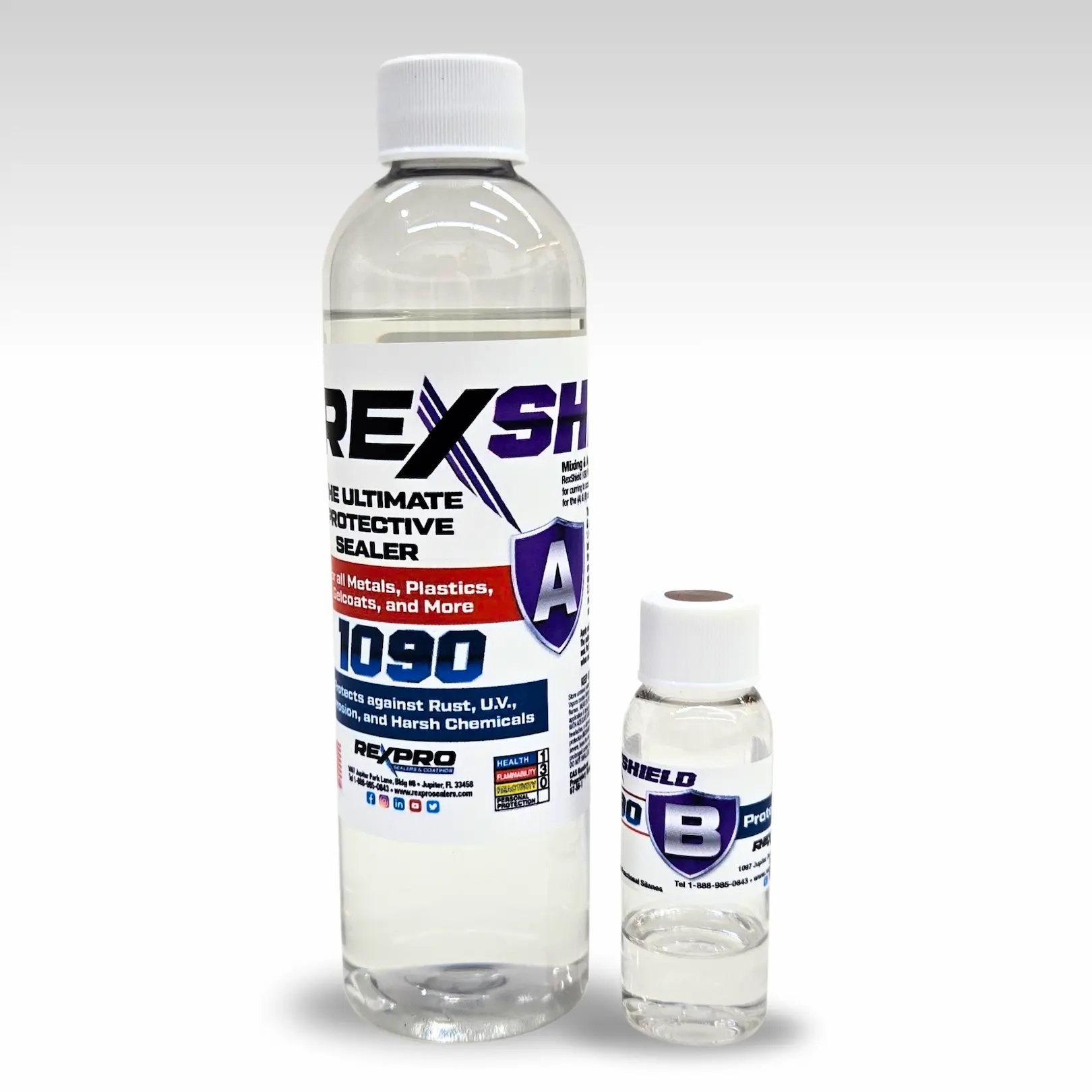 RexShield 1090 Metal Gelcoat Anti-Corrosive 8oz Sample Bottle