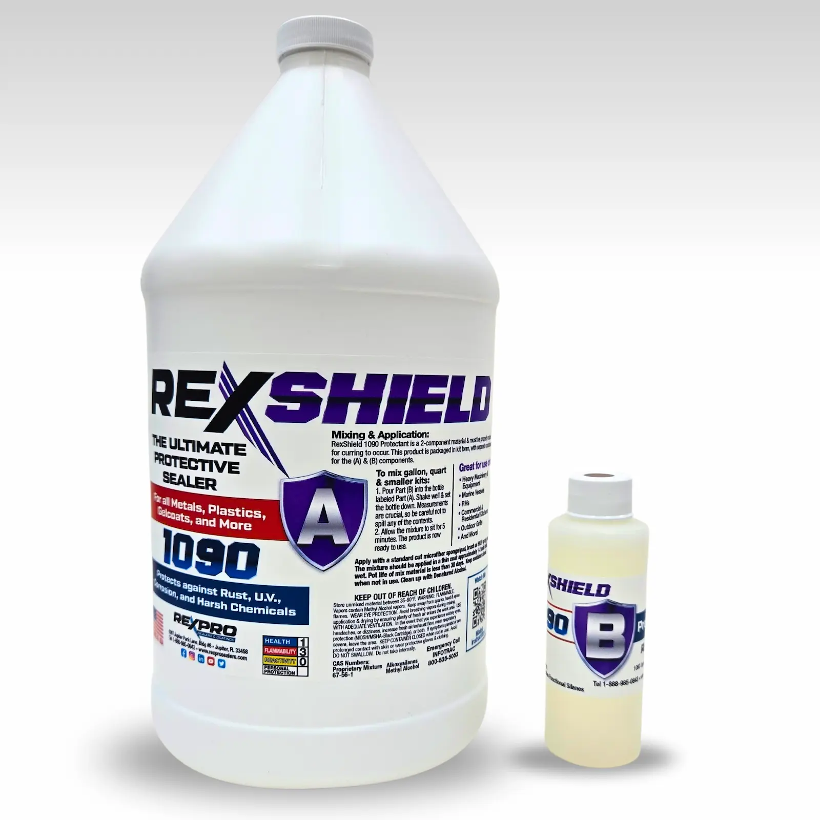 RexShield 1090 Metal Gelcoat Anti-Corrosive Gallon Bottle