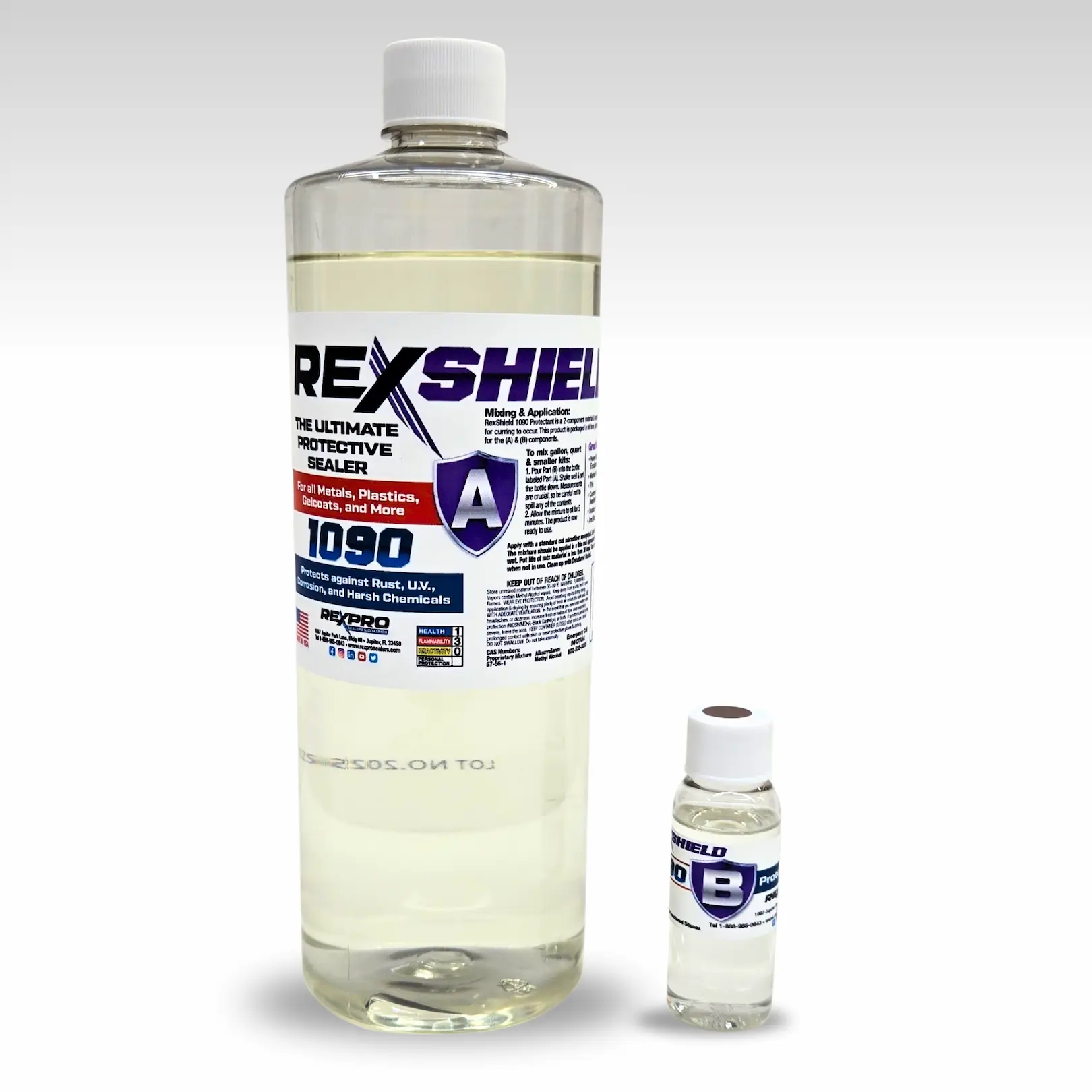 RexShield 1090 Metal Gelcoat Anti-Corrosive Quart Bottle