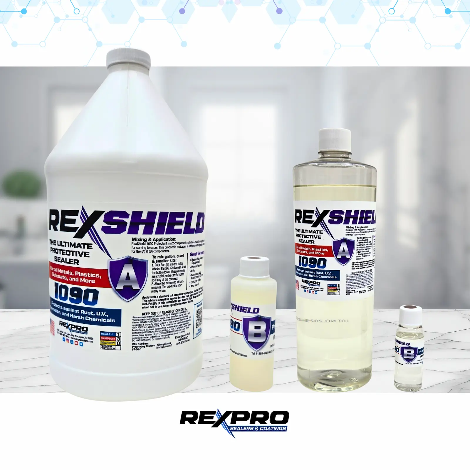 RexShield -Counterguard 1090 Stone Coat Countertops Sealer Products