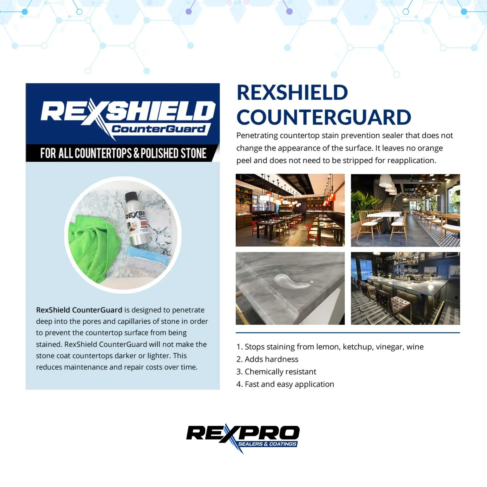 RexShield - Counterguard - Stone Countertop Sealer