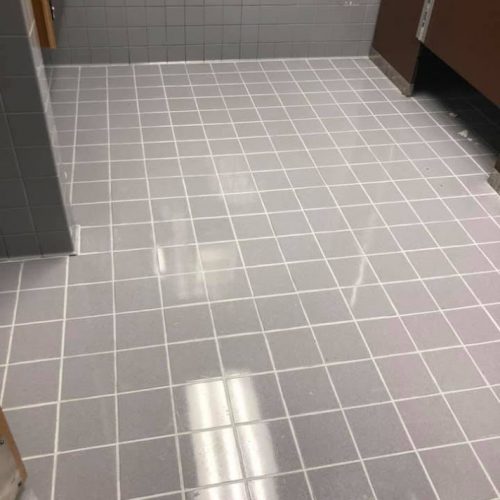 Tile restoration with cleaning and sealing