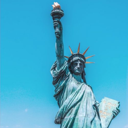 Rust prevention - oxidized copper statue of liberty